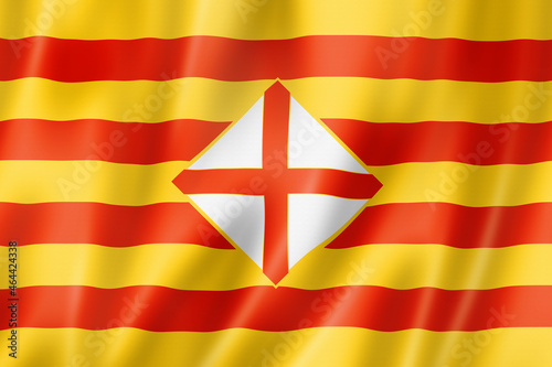 Photography Barcelona province flag, Spain