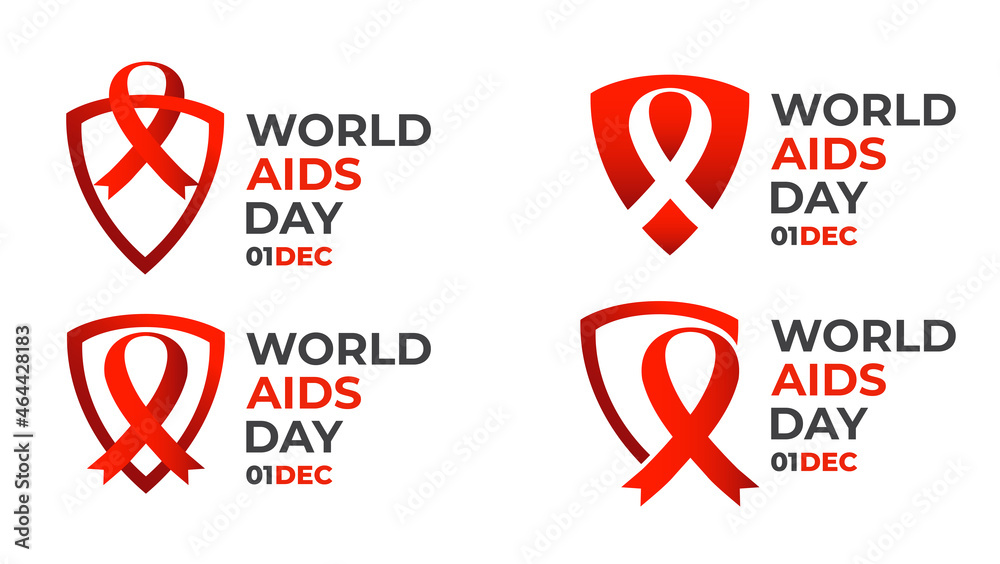 world aids day labels collection design world aids day labels collection design