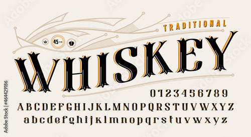 Decorative serif font in elegant style