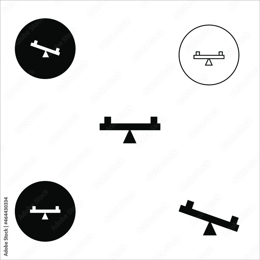 Scales icon. Vector black scale silhouette illustration.