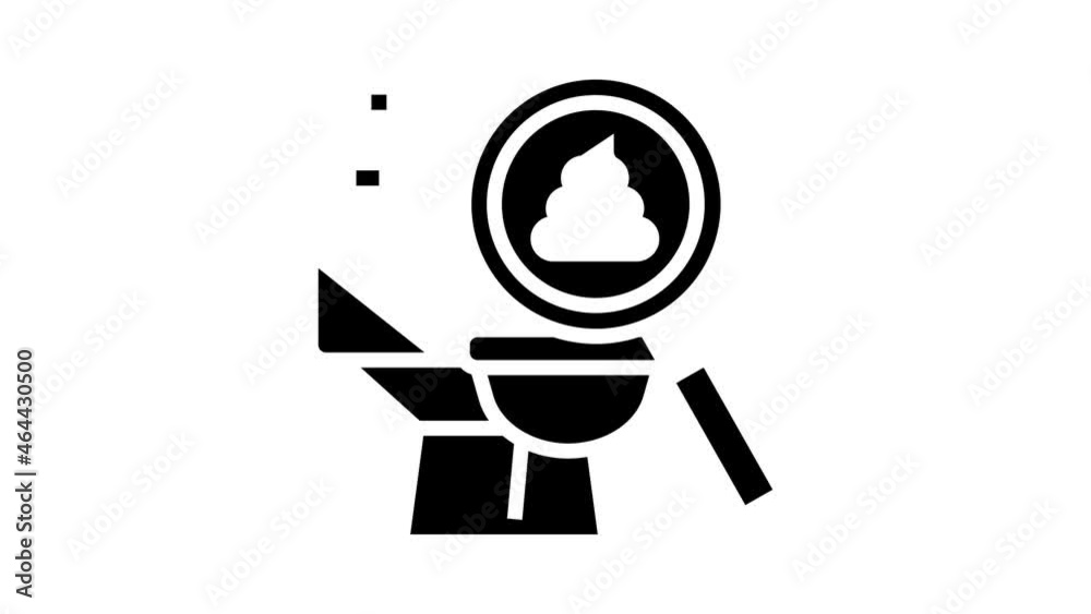 pale stool hepatitis animated glyph icon. pale stool hepatitis sign. isolated on white background pale stool hepatitis animated glyph icon. pale stool hepatitis sign. isolated on white background