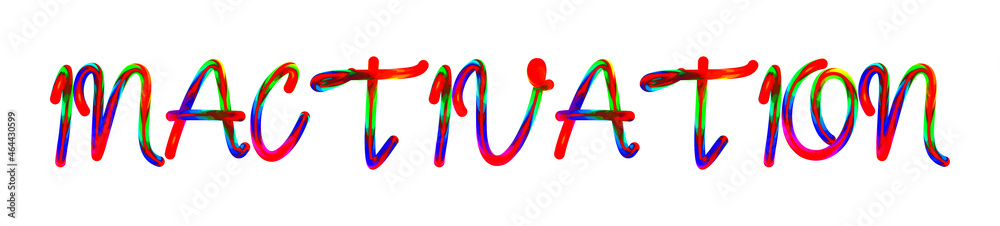 Inactivation - text written with colorful custom font on white background. Colorful Alphabet Design 3D Typography Inactivation - text written with colorful custom font on white background. Colorful Alphabet Design 3D Typography