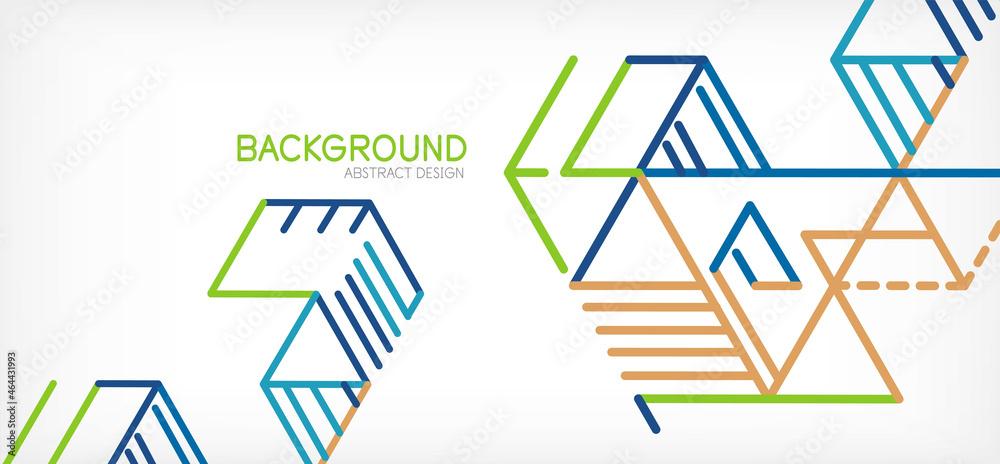 Abstract background. Color lines on white background. Linear abstract composition. Techno or business concept for wallpaper, banner, background, landing page Abstract background. Color lines on white background. Linear abstract composition. Techno or business concept for wallpaper, banner, background, landing page
