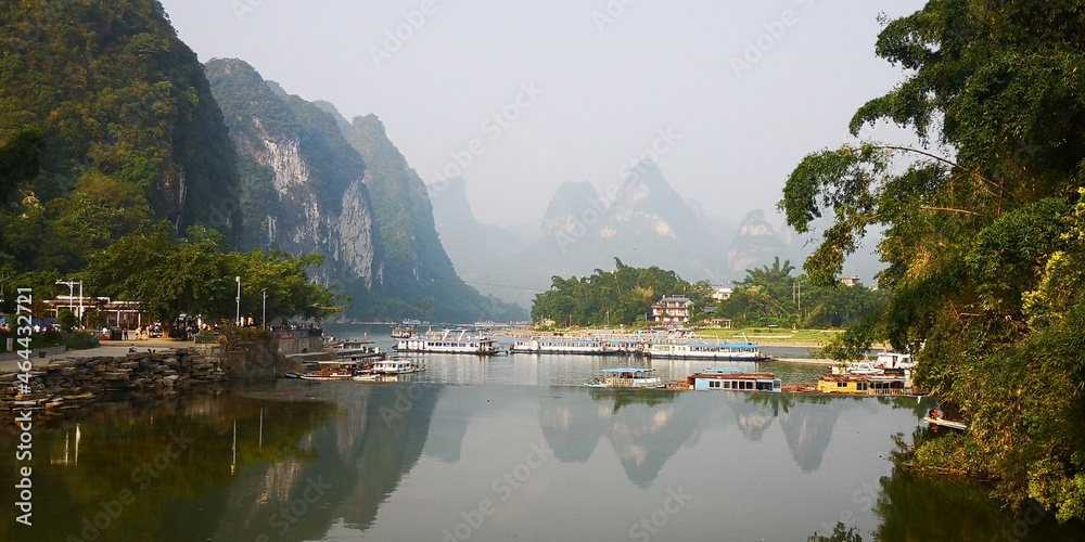 Yangshuo Guilin Chinese city village architecture landscape culture river lake Yangshuo Guilin Chinese city village architecture landscape culture river lake