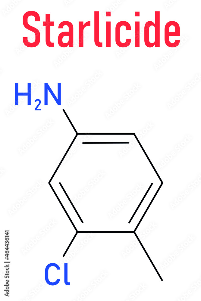 Fototapeta premium Starlicide avicide molecule (gull toxicant). Skeletal formula.
