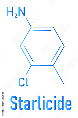 Starlicide avicide molecule (gull toxicant). Skeletal formula. photo