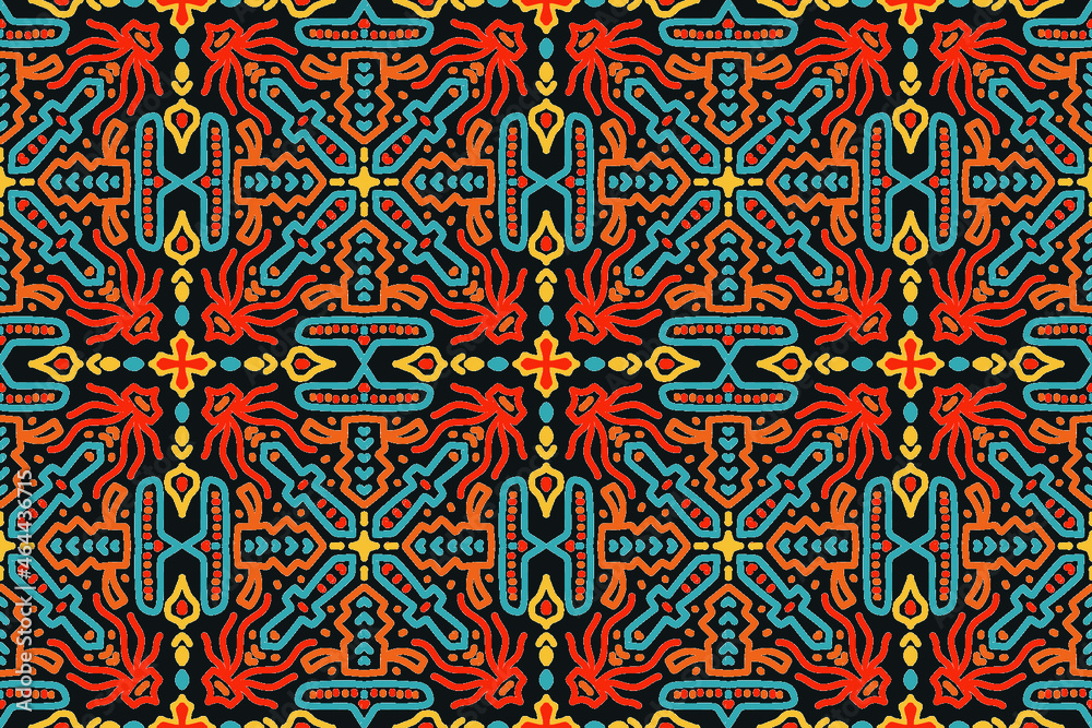 Abstract mexican ethnic seamless pattern background