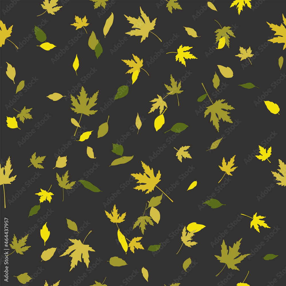Autumn leaves seamless pattern. Leaf fall background. Hand drawn botanical vector illustration Autumn leaves seamless pattern. Leaf fall background. Hand drawn botanical vector illustration