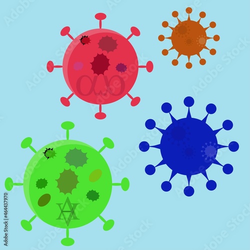 Virus Covid  Variant Alpha Vector