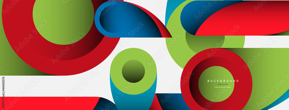 Abstract background. Minimal geometric circles and round style shapes with deep shadow effects. Trendy technology business template for wallpaper banner or background Abstract background. Minimal geometric circles and round style shapes with deep shadow effects. Trendy technology business template for wallpaper banner or background