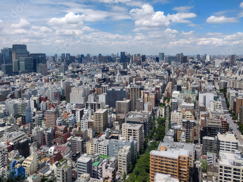Panorama view of Tokyo with skyscrapers in Nihonbashi and Akihabara photo