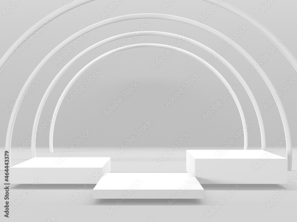 Fototapeta premium Abstract scene podium mockup. Award ceremony concept