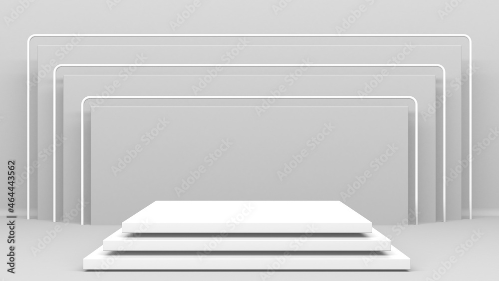 Abstract scene podium mockup. Award ceremony concept Abstract scene podium mockup. Award ceremony concept
