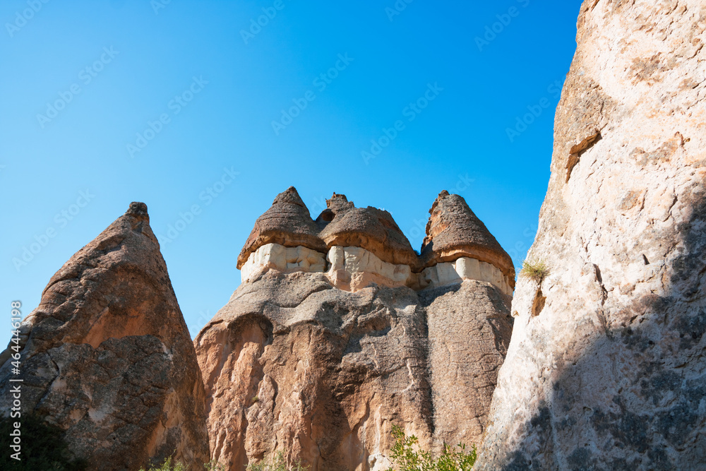 Fairy Chimneys or Peri Bacalari in Pasabagi Open Air Museum in Cappadocia
