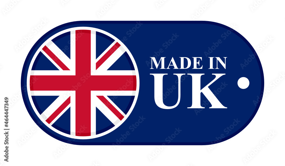made in uk. isolated on white background made in uk. isolated on white background
