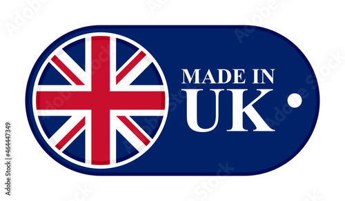 made in uk. isolated on white background