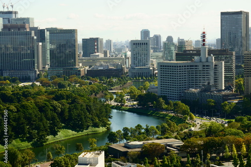 Tokyo, Castle, Imperial Palace, Woodland, Skyscrapers, Hibiya