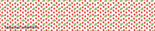 Seamless pattern with strawberries and leaves
