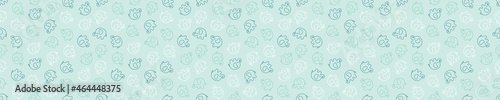 Seamless pattern with white and blue elephants