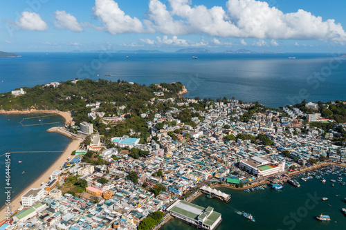 Top down view of Cheung Chau lantau island photo