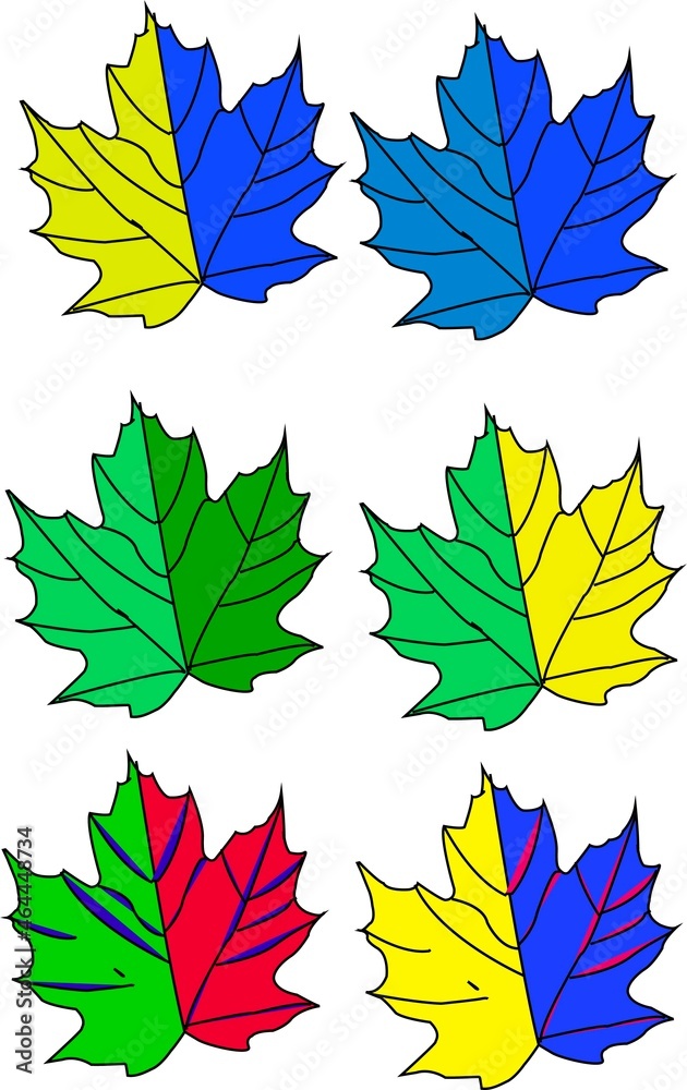 autumn, leaf, nature, vector, leaves, fall, maple, tree, illustration, plant, season, pattern, yellow, design, orange, oak, seamless, set, foliage, color, decoration, art, floral, red, texture