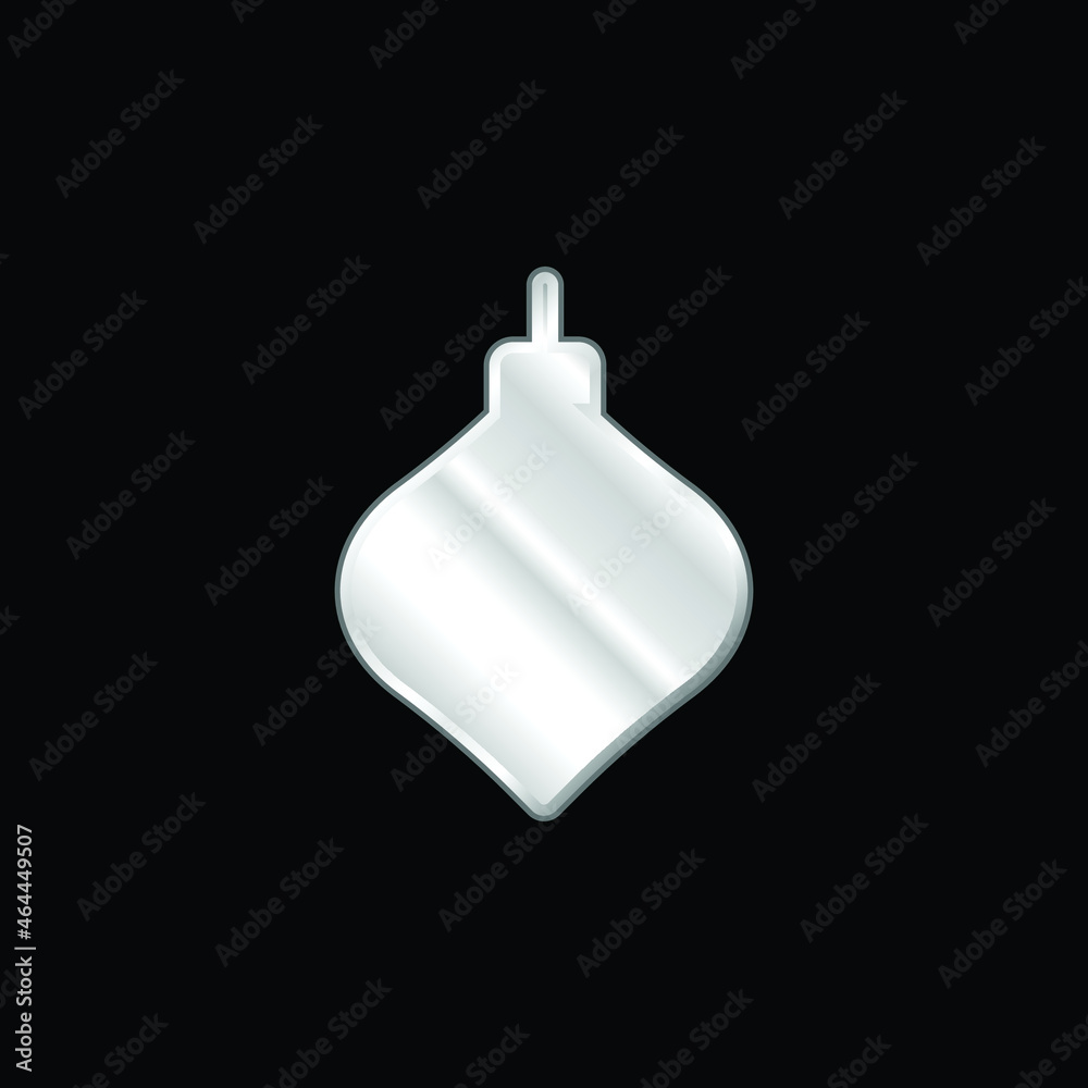 Obraz premium Bauble silver plated metallic icon