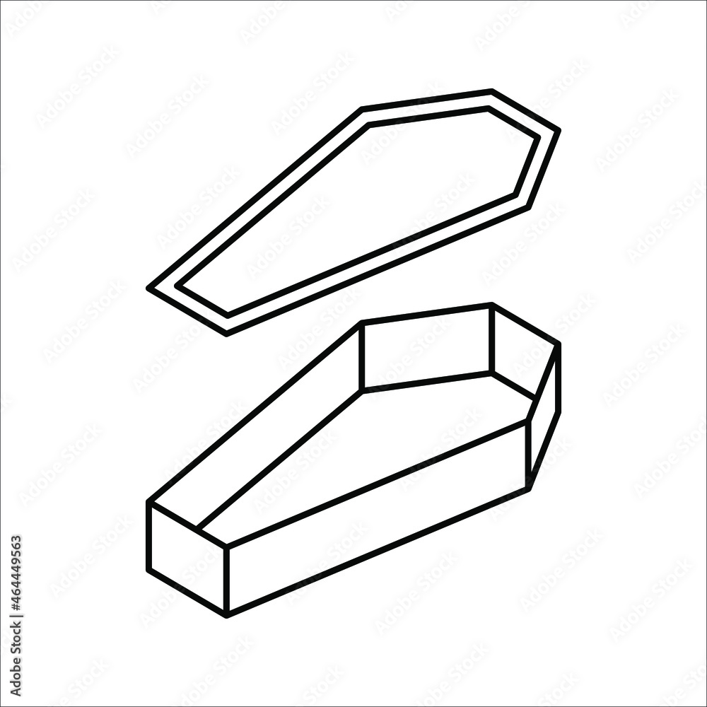 Halloween Coffin. Wooden Coffin icon. Trendy flat vector Wooden Coffin icon on white background Halloween Coffin. Wooden Coffin icon. Trendy flat vector Wooden Coffin icon on white background