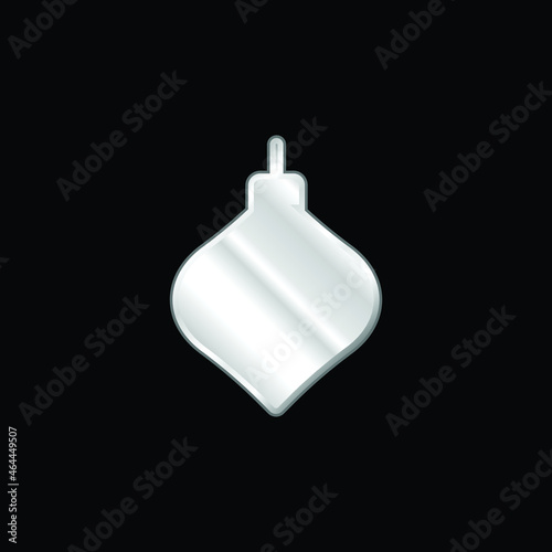 Bauble silver plated metallic icon