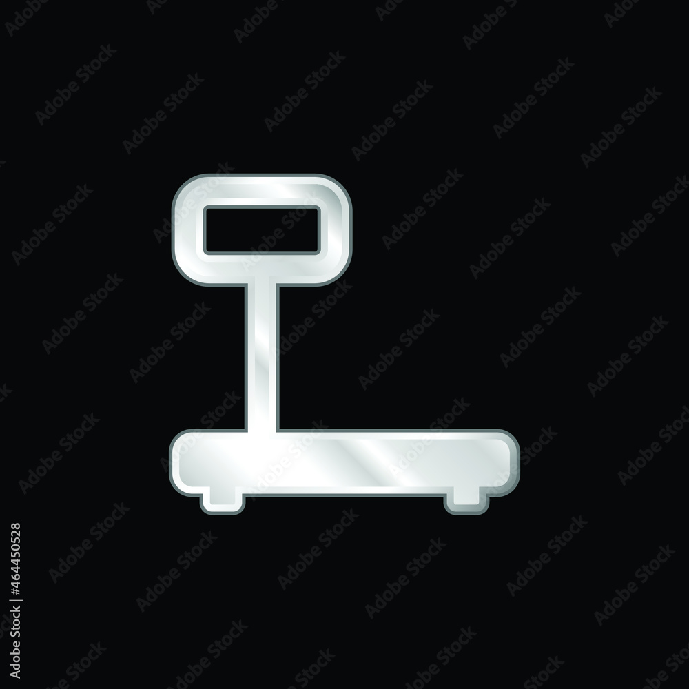 Big Scale silver plated metallic icon Big Scale silver plated metallic icon