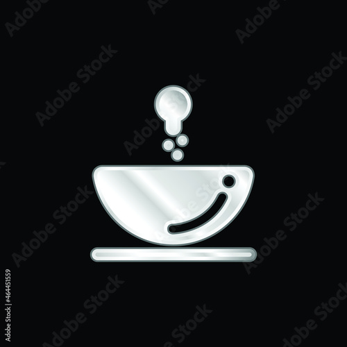 Bathroom Sink silver plated metallic icon