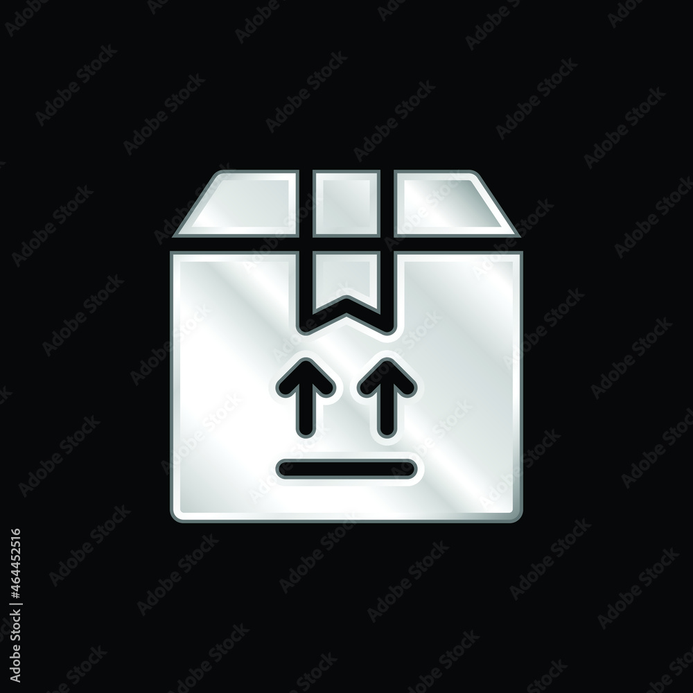 Obraz premium Box silver plated metallic icon
