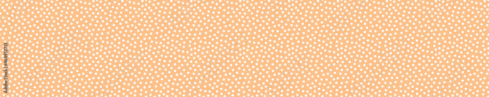 Peach seamless pattern with white dots