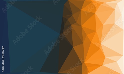 vibrant Abstract geometric background with poly pattern in dark turquoise and orange colors
