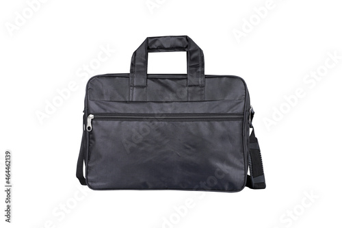 Title: Men's accessories with brown, Black, Dark brown leather bags on White background | Isolated Bag