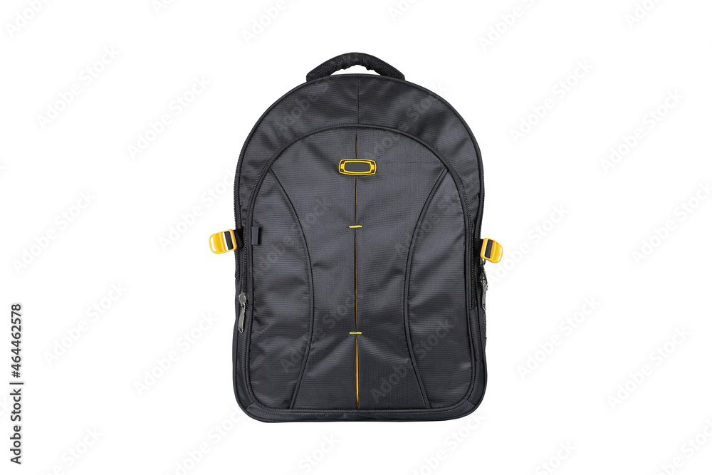 Fototapeta premium Men's accessories with brown, Black, Dark brown leather bags on White background | Isolated Bag