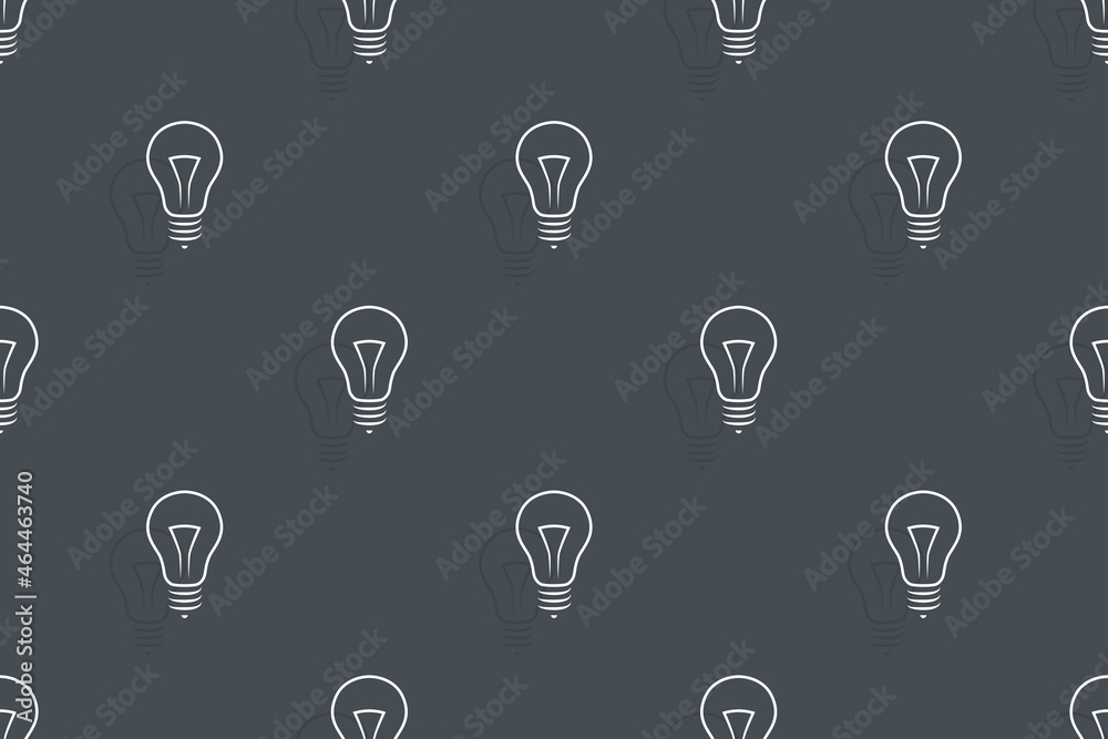 Background on the theme of light bulbs and lighting.Seamless pattern From the silhouette of light bulbs.