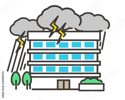 様々な災害のアパート、マンションのベクターイラスト素材／アイコン／家／リフォーム