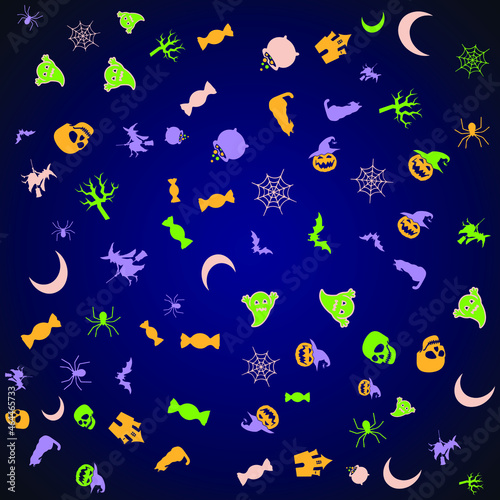 Halloween seamless pattern background with stars