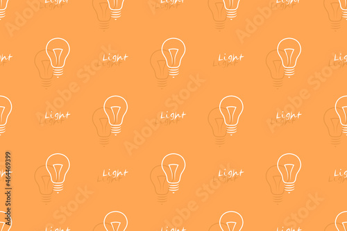 Background on the theme of light bulbs and lighting.Seamless pattern From the silhouette of light bulbs.