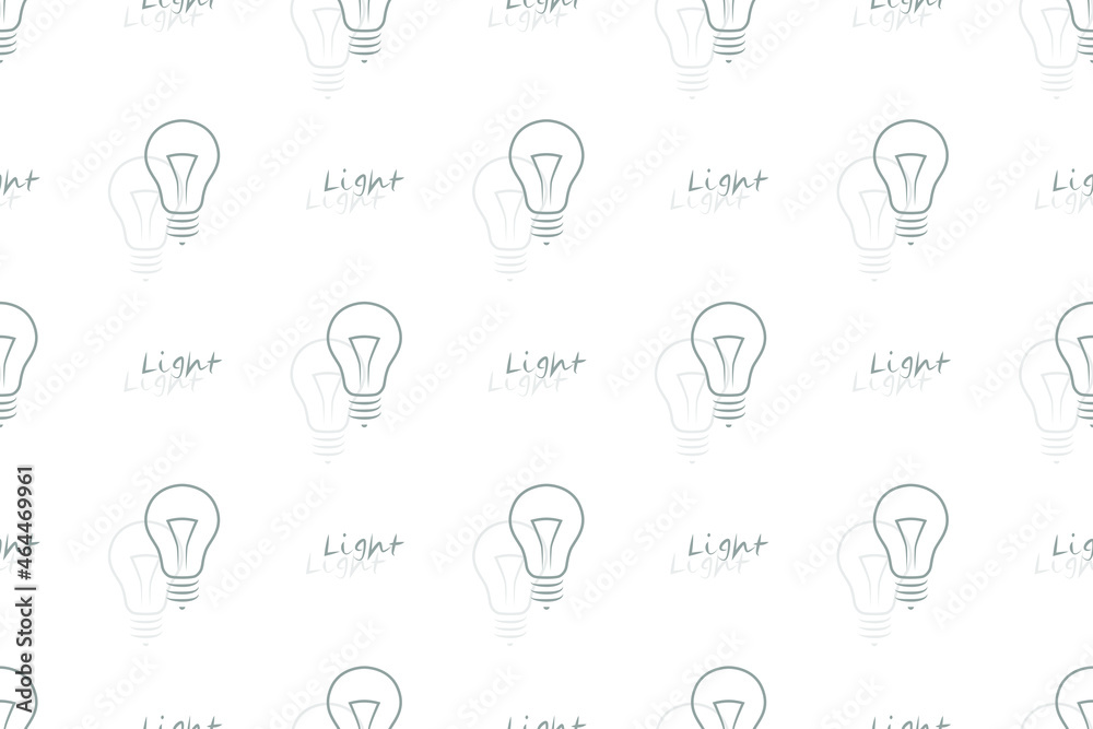 Background on the theme of light bulbs and lighting.Seamless pattern From the silhouette of light bulbs.