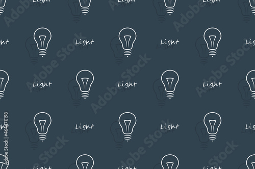 Background on the theme of light bulbs and lighting.Seamless pattern From the silhouette of light bulbs.