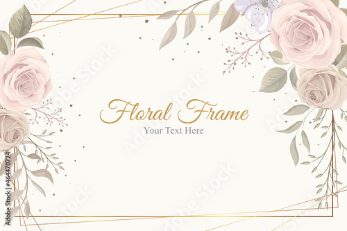 Beautiful floral frame background design