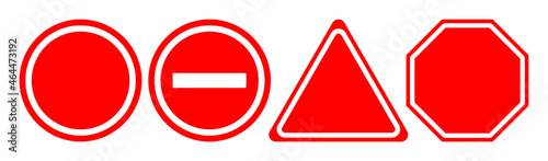 road signs on white background. Vector illustration Free Download road signs on white background. Vector illustration - GFXLoad