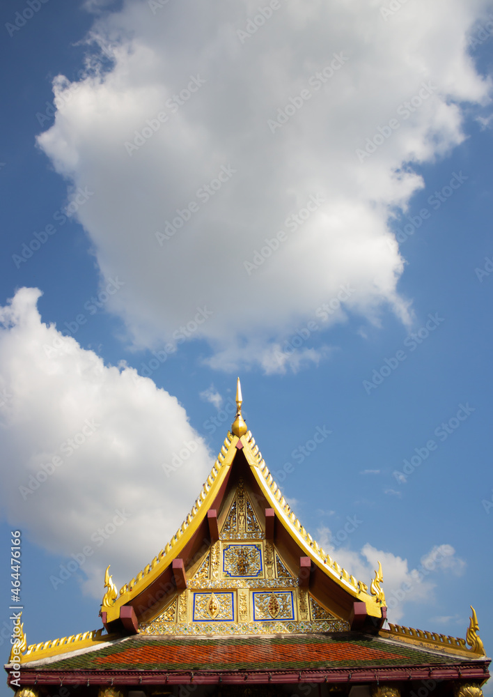 Roof of Thai temple represents Thainess and the construction of the old architecture. Roof of Thai temple represents Thainess and the construction of the old architecture.