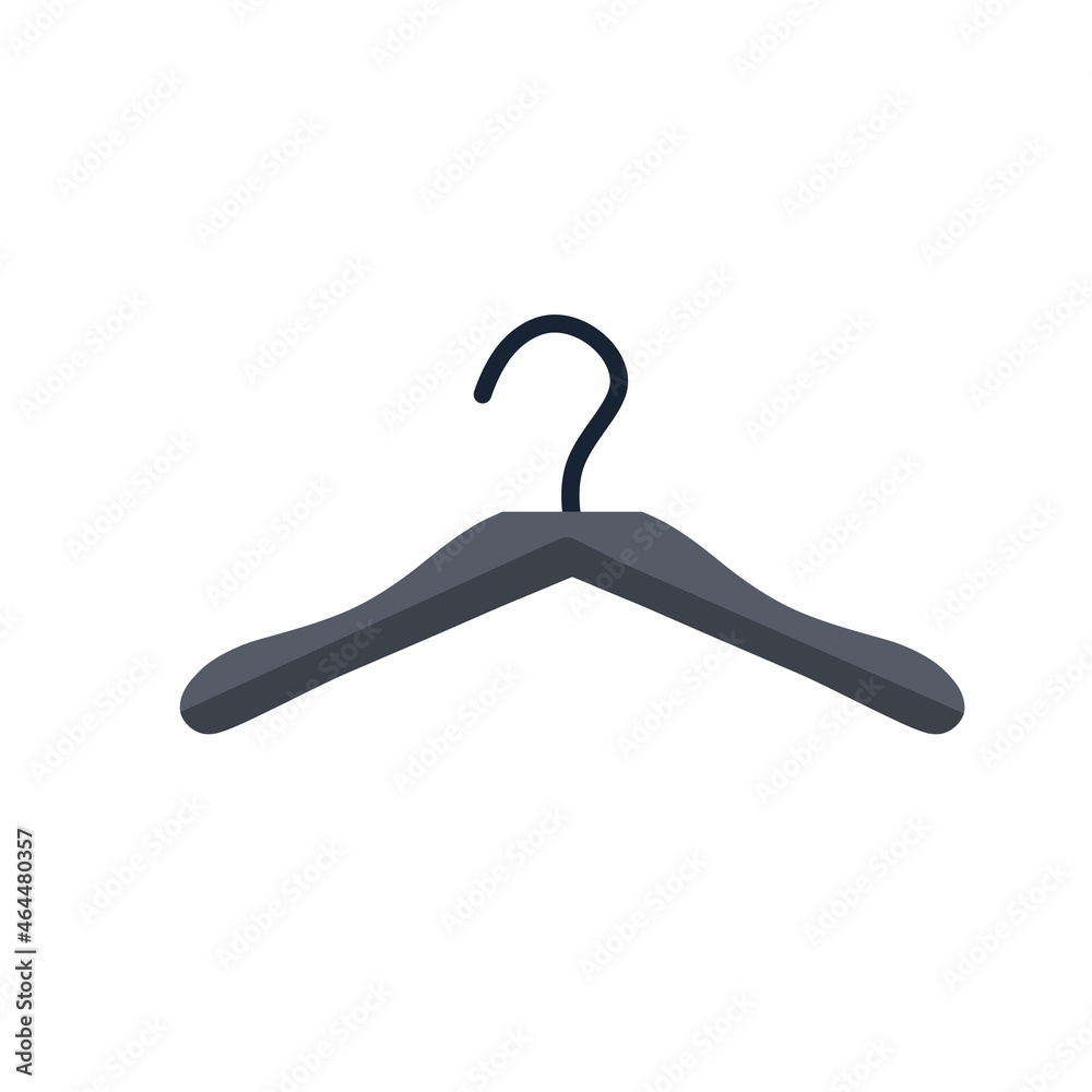 Hanger. Wardrobe plastic item for storing clothes. Flat cartoon illustration Hanger. Wardrobe plastic item for storing clothes. Flat cartoon illustration