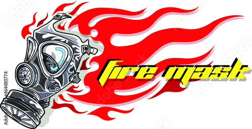 fire mask logo vector