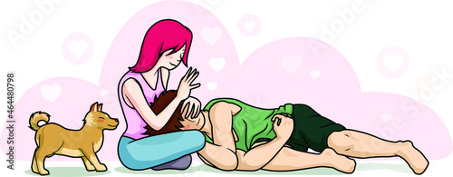 Obraz na płótnie love moment story