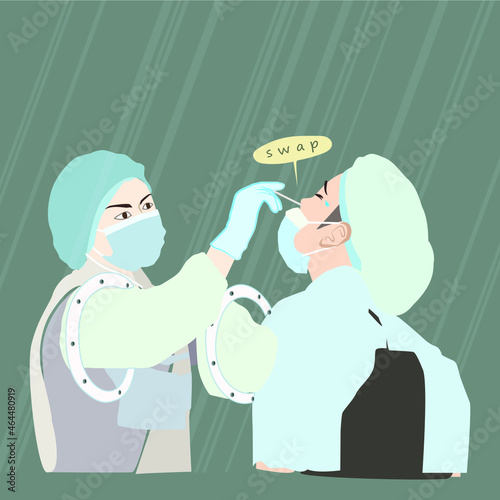 nurse swaping for test recover the virus 
