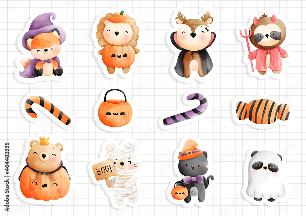 Obraz premium halloween animal sticker