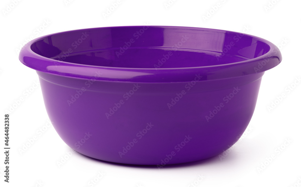 Plastic empty basin isolated on white background. Plastic empty basin isolated on white background.